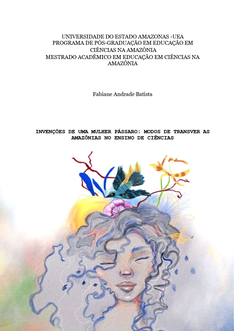 Capa de Invenções de uma mulher pássaro: modos de transver as Amazônias no Ensino de Ciências