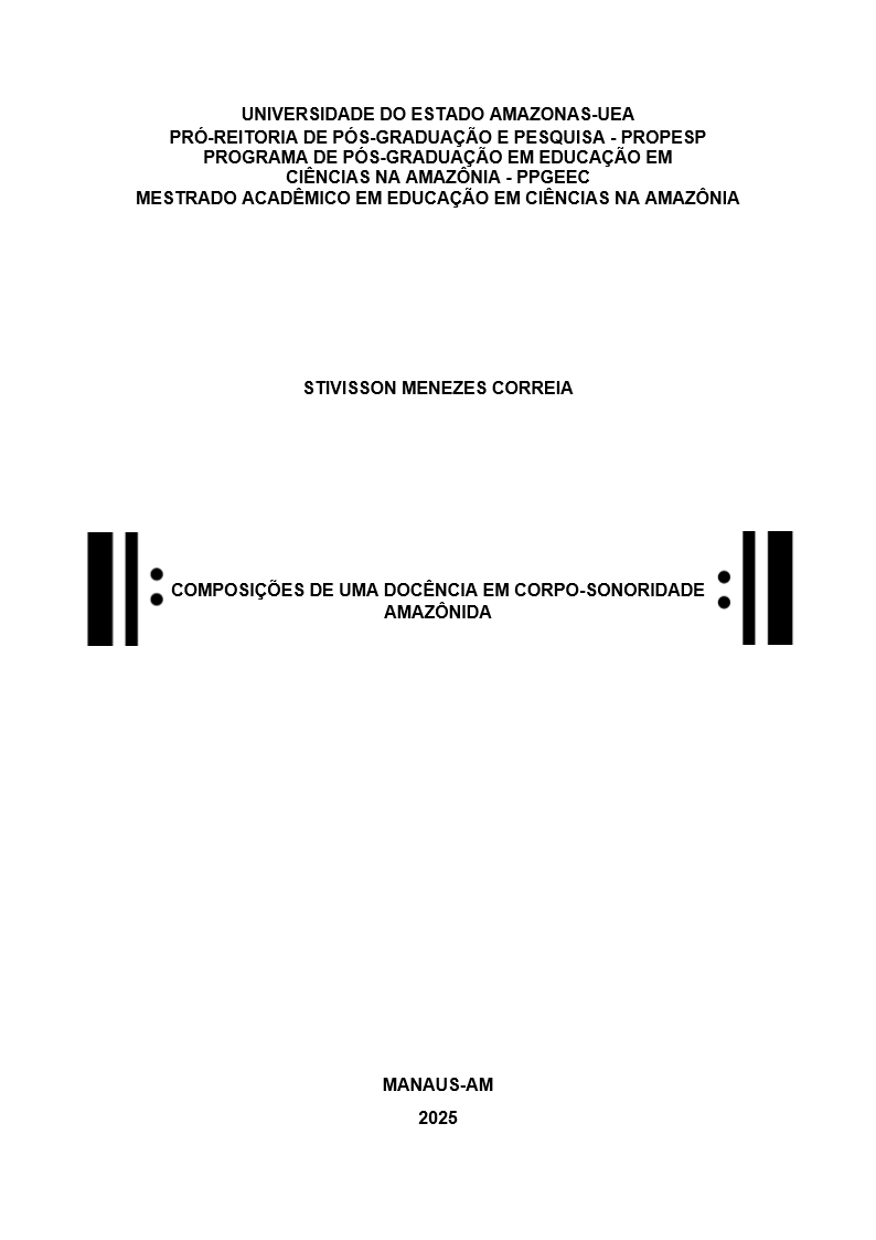 Capa de Composições de uma docência em corpo-sonoridade amazônida